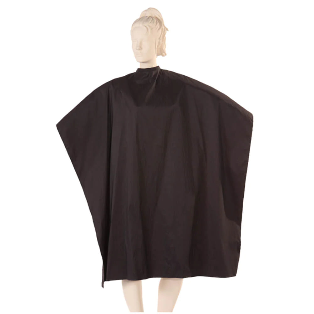 Salon Cape in Leopard Print Iridescent Silkarah Fabric
