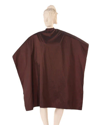 Multi-Purpose Salon Cape in Wineberry Iridescent Silkara Fabric