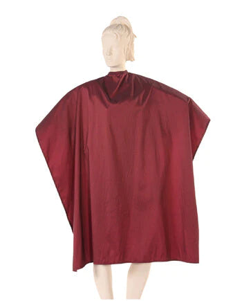 Multi-Purpose Salon Cape in Wineberry Iridescent Silkara Fabric