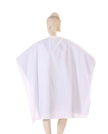 Salon Cape in Wineberry Iridescent Silkarah Fabric