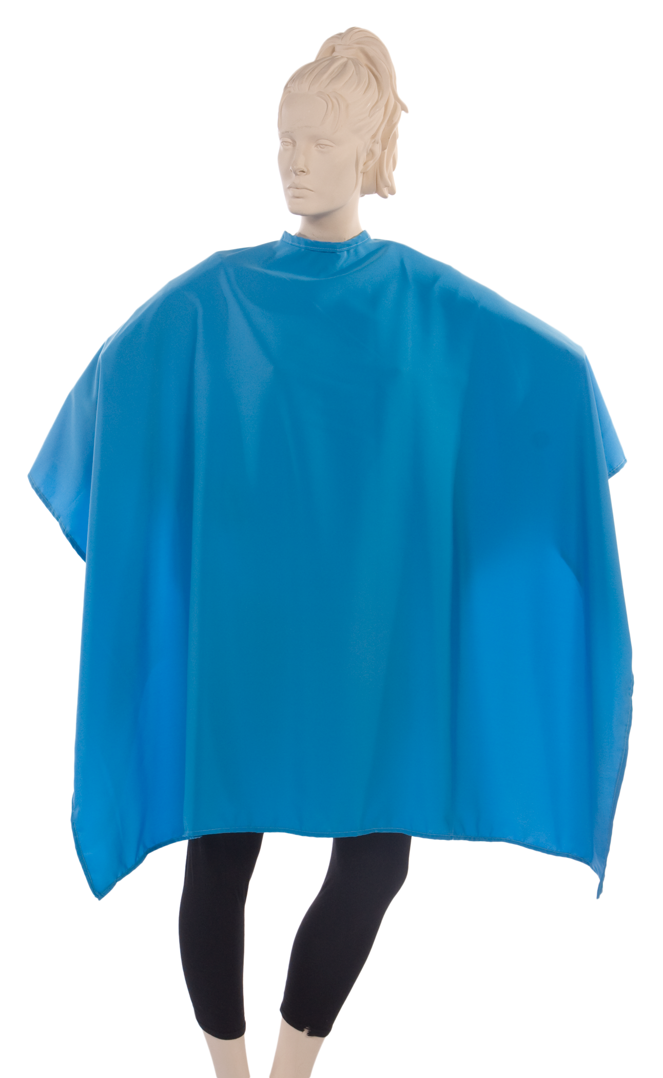 Salon Cape in Peachskin Fabric - Blue