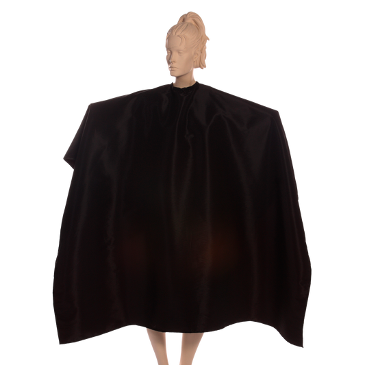 Super Salon Cape in Silkara Iridescent Fabric - Black