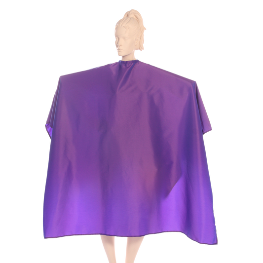 Super Salon Cape in Silkara Iridescent Fabric - Purple