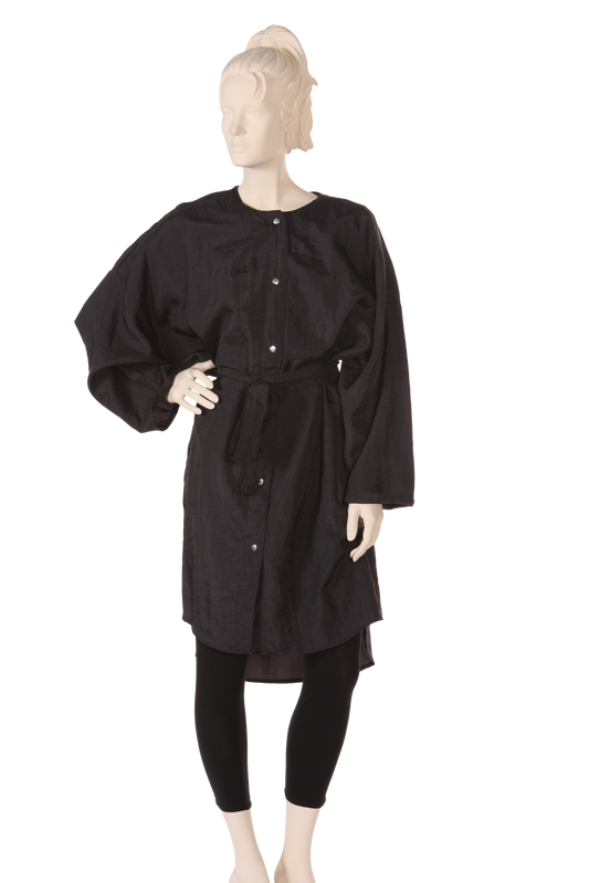 Big Shirt Silkara Iridescent Fabric in Black