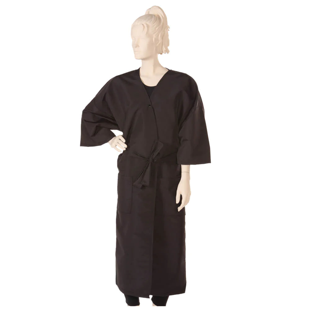 Vestido de cliente Tela iridiscente Silkara en verde oscuro