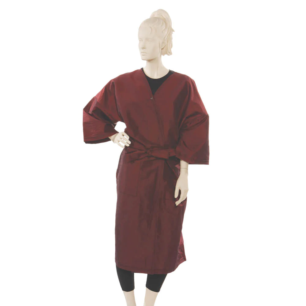 Vestido de cliente de tela iridiscente Silkara en negro