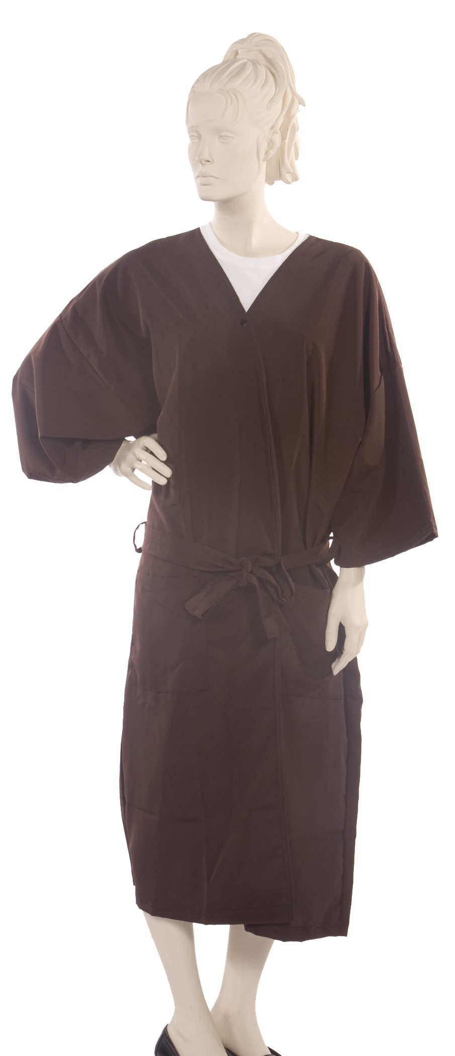 Client Gown Peachskin Fabric in Brown