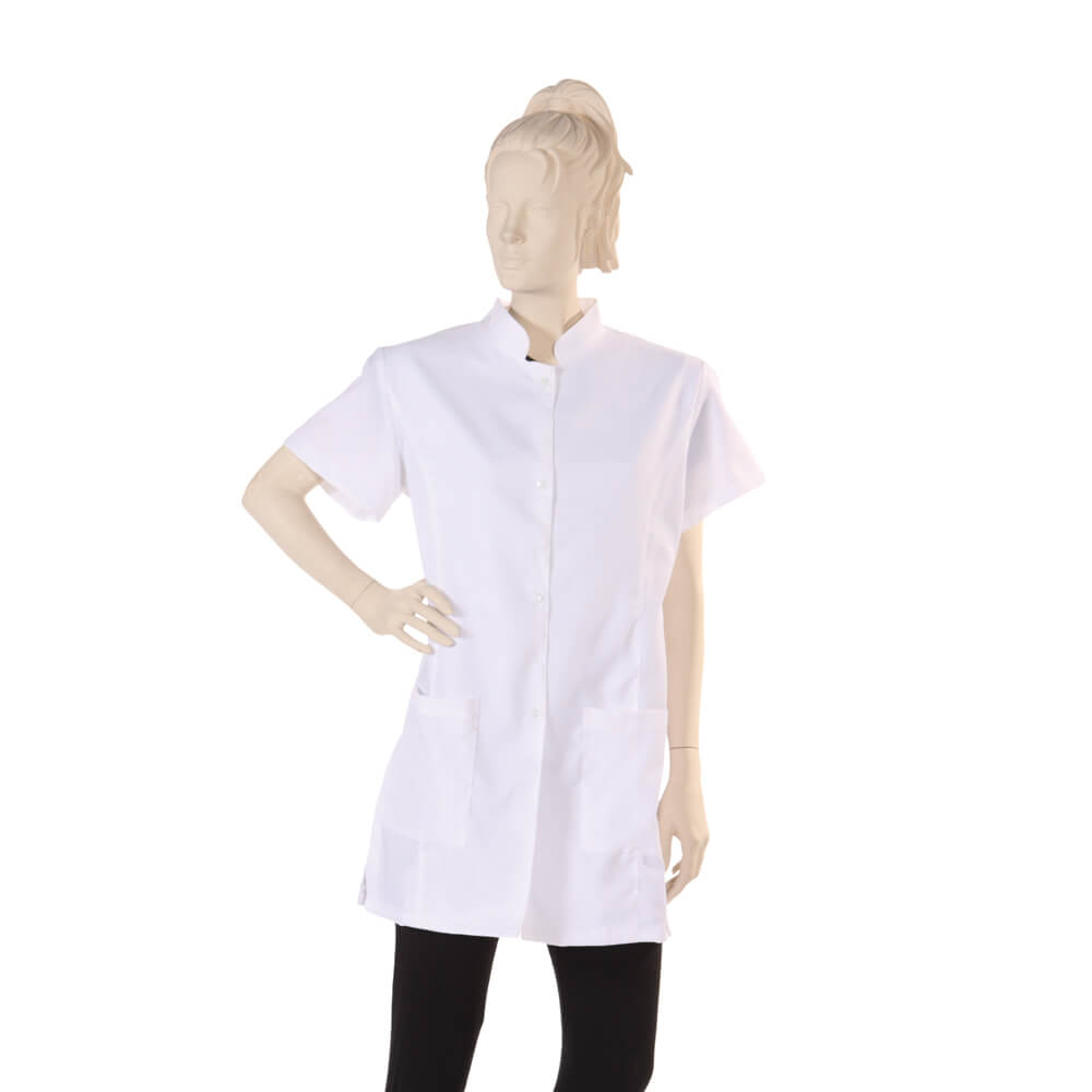 4 Snap Coat Polyester in White