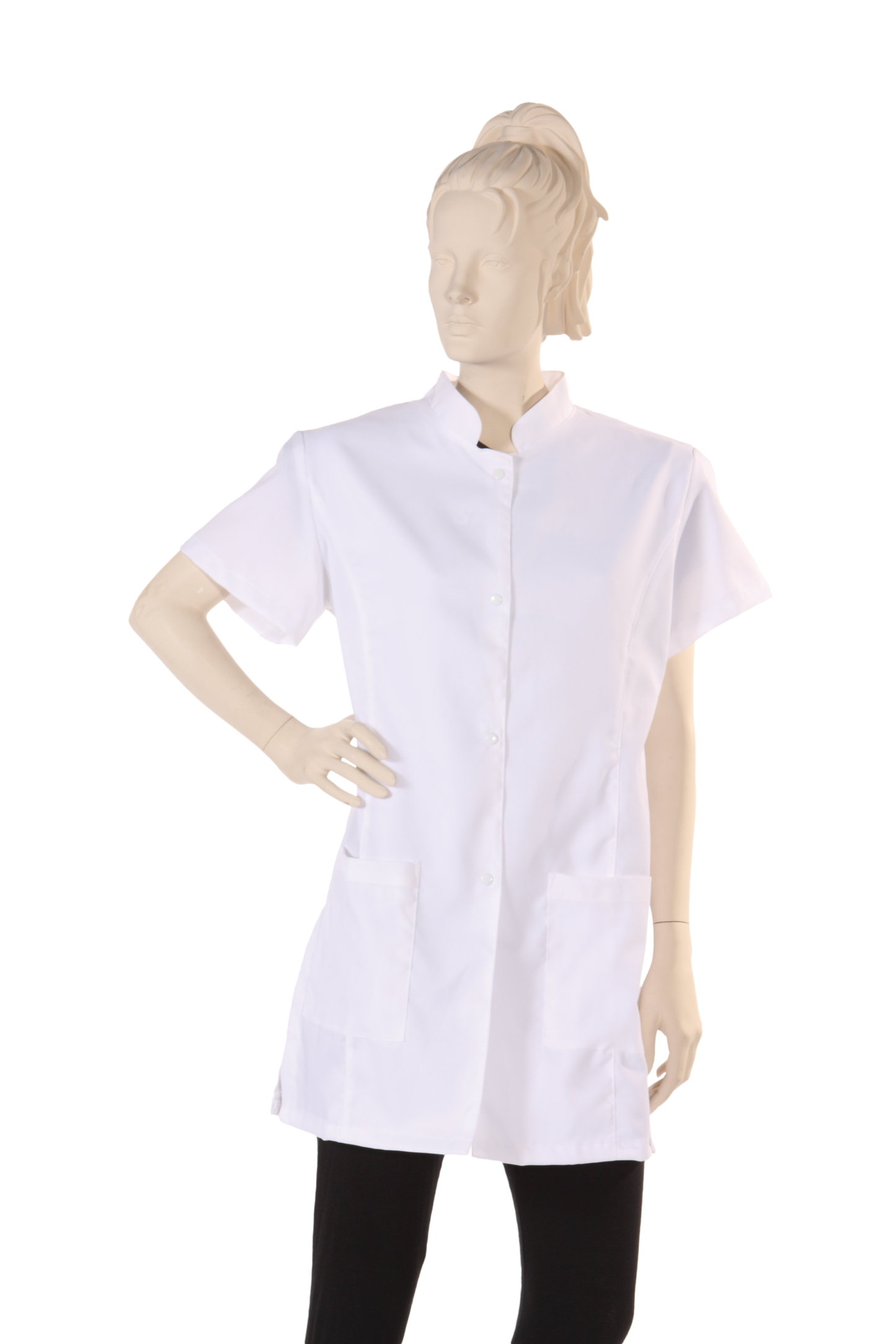 4 Snap Coat Polyester in White