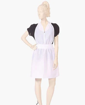 Bombshell Apron in Black Silkara Iridescent Fabric