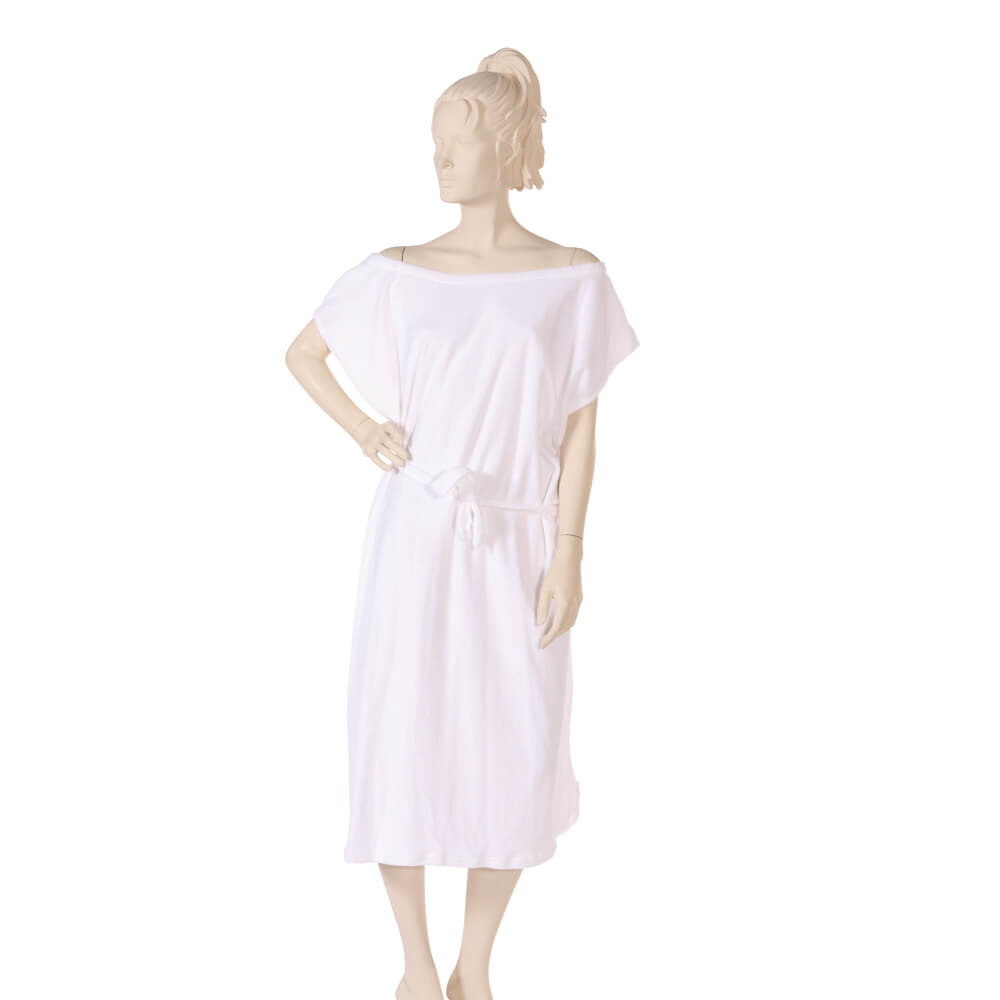 Muu-Muu Stretch Terry fabric in White