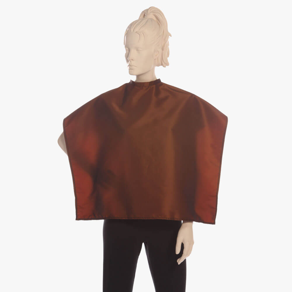 Kids Brown Comb Out Cape in Silkara Iridescent Fabric