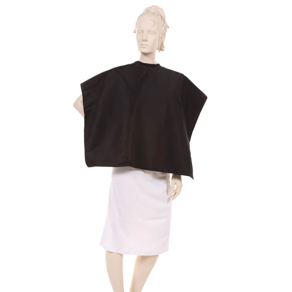 Kids Black Comb Out Cape in Silkara Iridescent Fabric