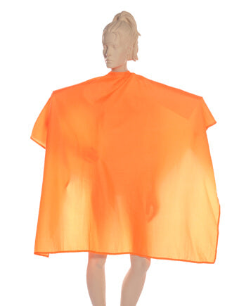 Multi-Purpose Salon Cape in Orange Antron Nylon