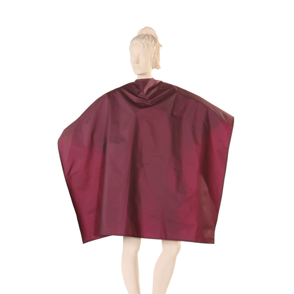 Waterproof Salon Cape in Matte Polyurethane - Wineberry
