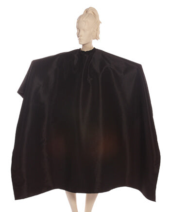 Super Salon Cape in Silkara Iridescent Fabric - Black