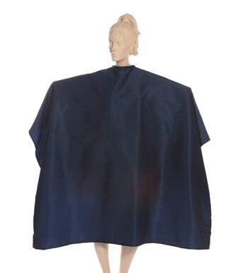 Super Salon Cape in Silkara Iridescent Fabric - Navy Color 