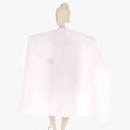 Super Salon Cape in Silkara Iridescent Fabric - White