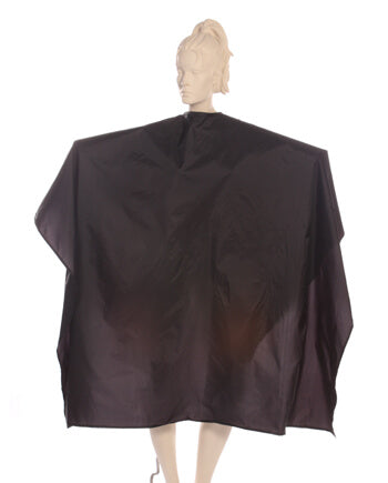 Super Salon Cape in Waterproof Nylon Taffeta - Black