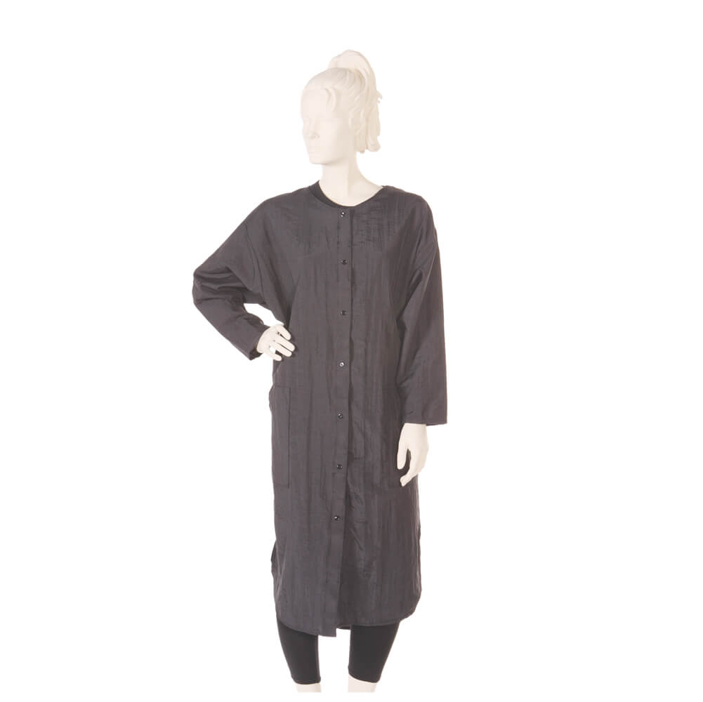 Stylist Smock Silkara Iridescent Fabric in Black