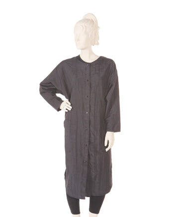 Stylist Smock Silkara Iridescent Fabric in Black