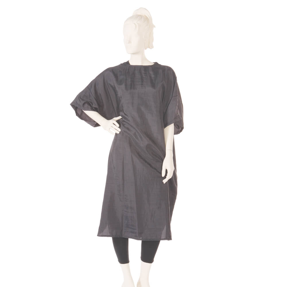 Stylist Smock Silkara Iridescent Fabric in Black