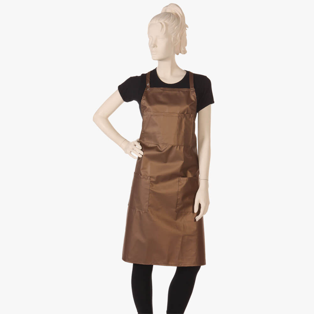 Multi-purpose Bib Apron in Waterproof Polyurethane Matte Fabric