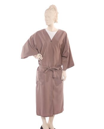 Client Gown Peachskin Fabric in Toupe