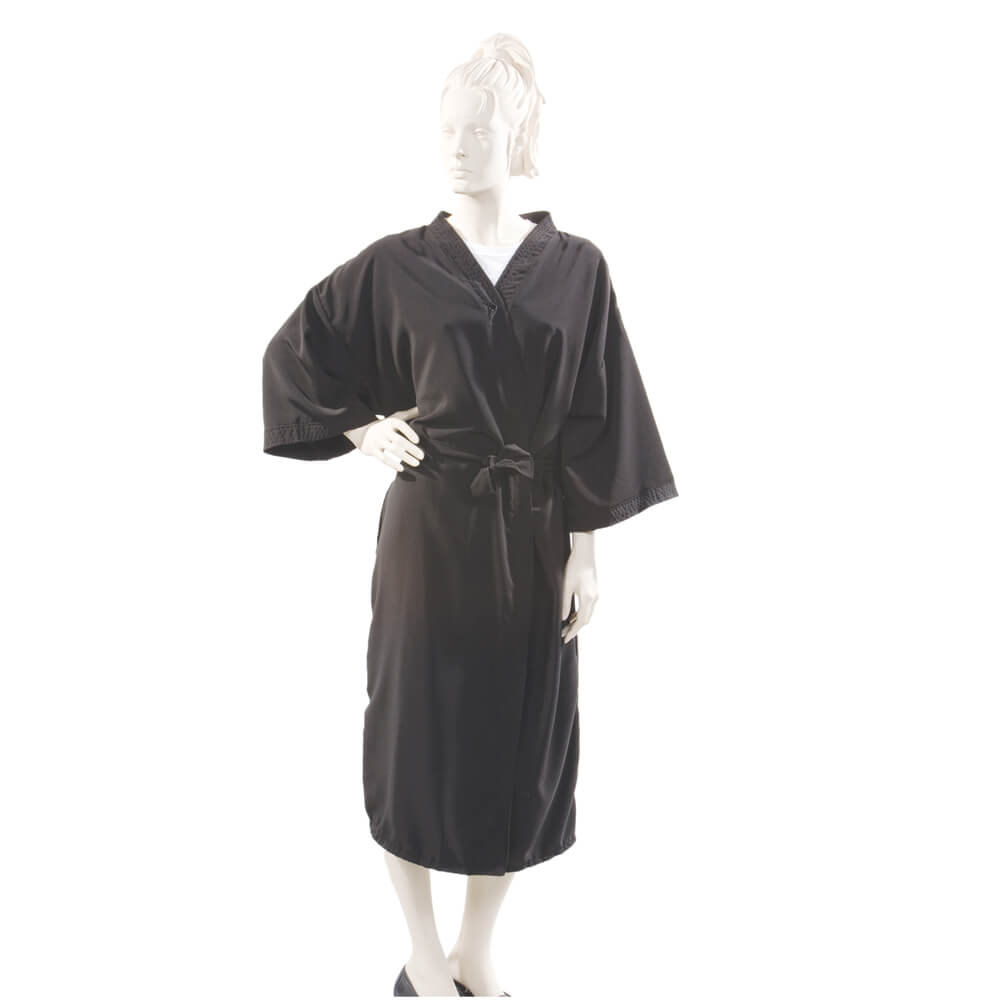 Designer Gown Peachskin Fabric in Black