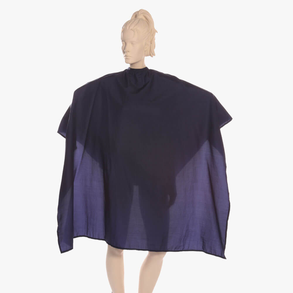 Multi-Purpose Salon Cape in blue Antron Nylon