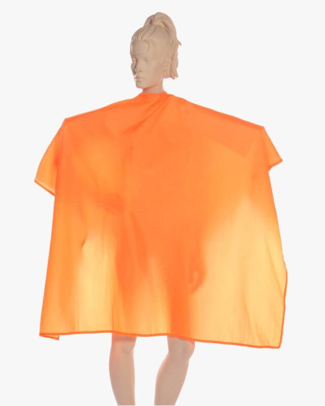 Multi-Purpose Salon Cape in Orange Antron Nylon