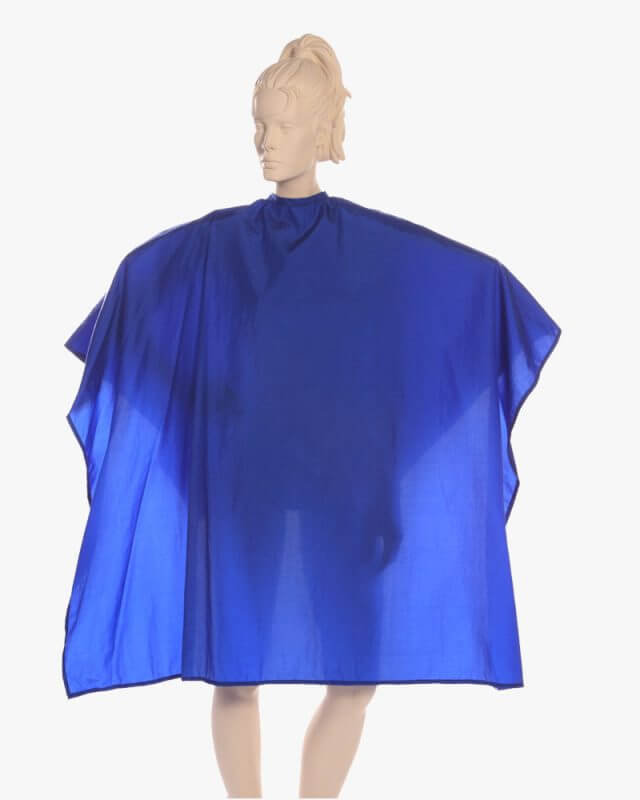 Multi-Purpose Salon Cape in blue Antron Nylon