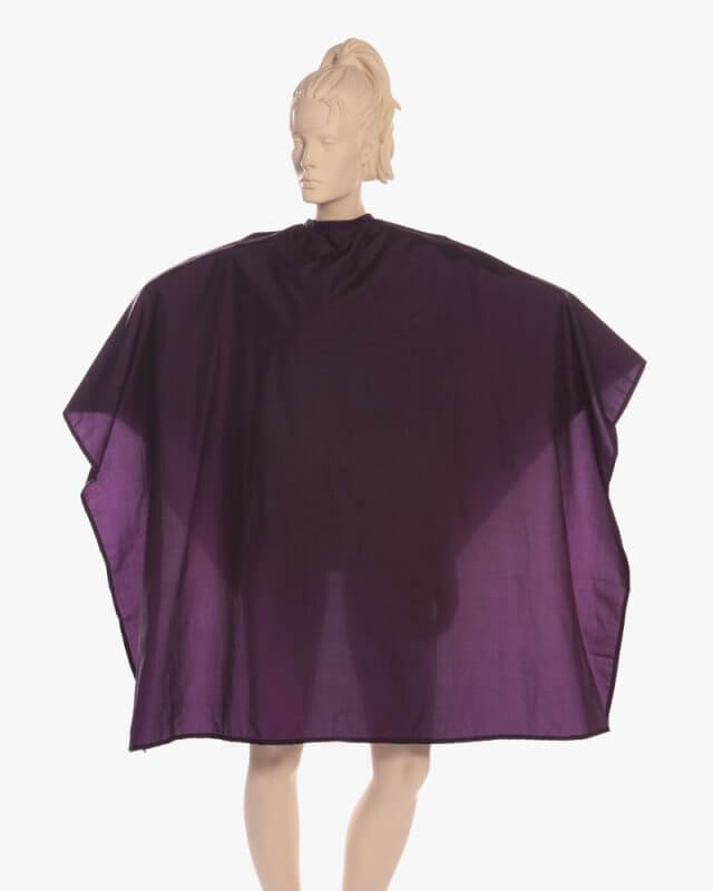 Multi-Purpose Salon Cape in purple Antron Nylon