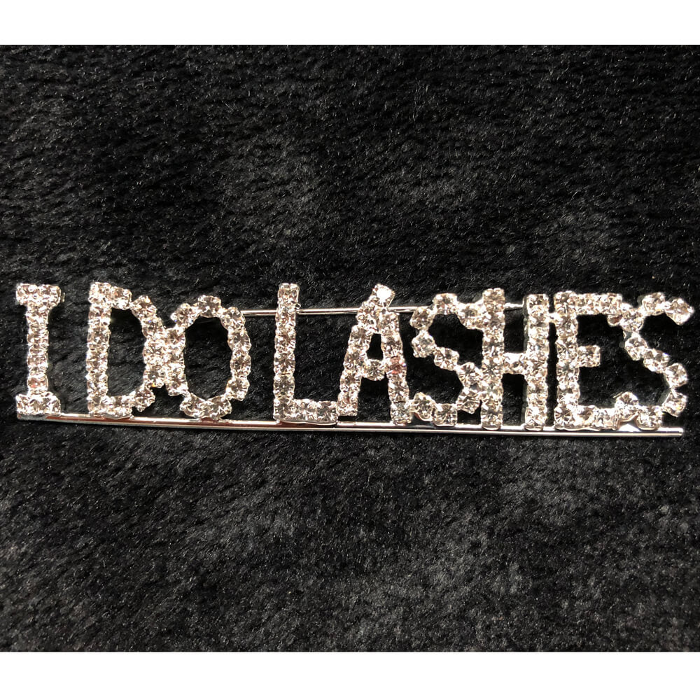 Rhinestone Pin - I DO LASHES