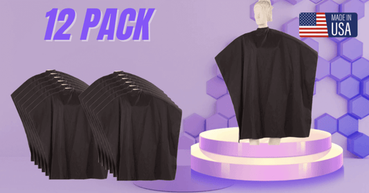 12-pack Black Silkara Salon Capes