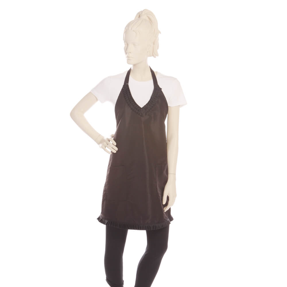 V Neck Apron With Trim Bottom