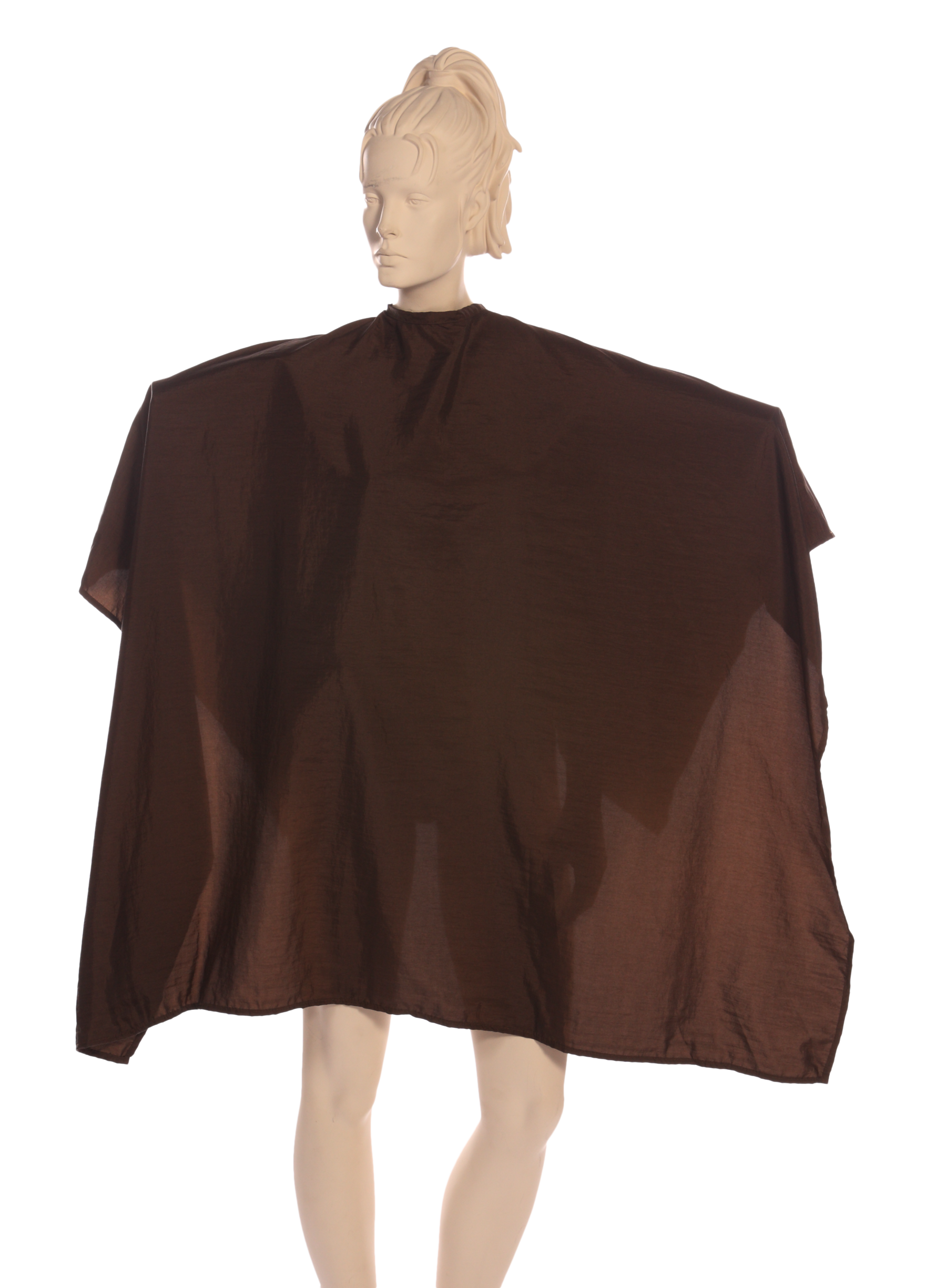 Multi-purpose Salon Cape in Brown Iridescent Silkara Fabric