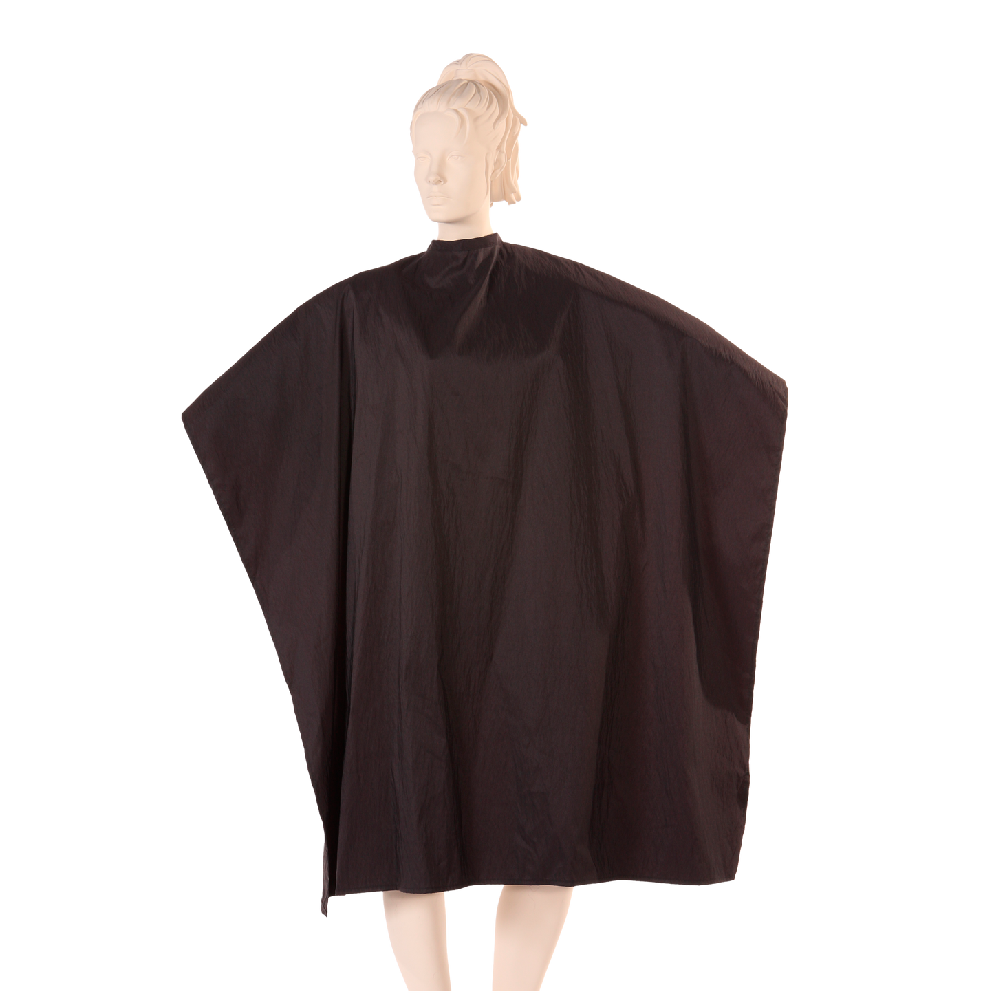 Multi-Purpose Salon Cape in Black Iridescent Silkara Fabric