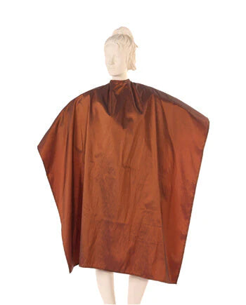 Salon Cape in Black Iridescent Silkarah Fabric