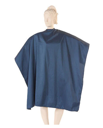 Salon Cape in Black Iridescent Silkarah Fabric