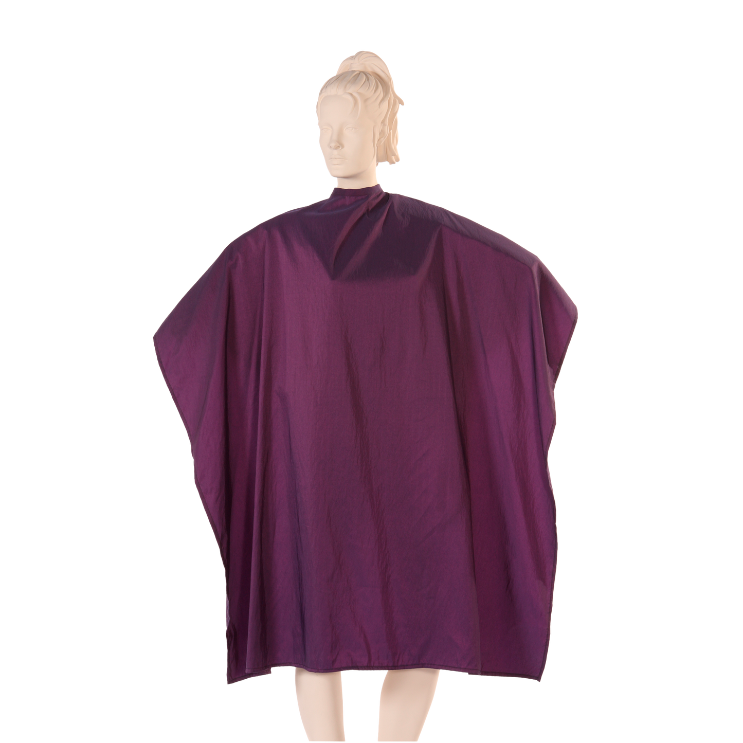 Multi-Purpose Salon Cape in Wineberry Iridescent Silkara Fabric