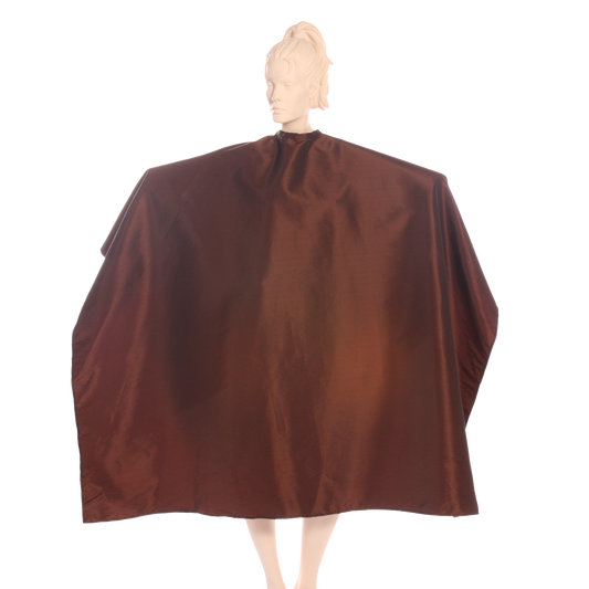 Capa Super Salon Silkara de tela iridiscente en color marrón