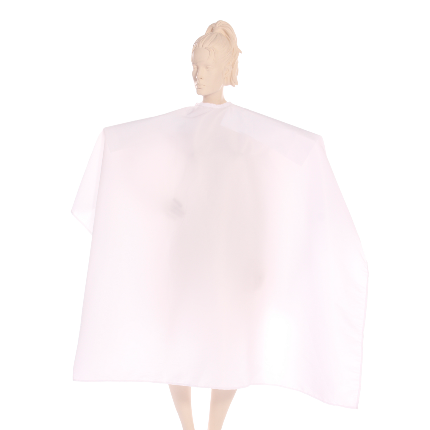 Super Salon Cape Silkara Iridescent Fabric in White