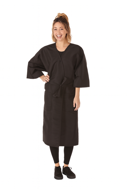 Client Gown Silkara Iridescent Fabric in Black
