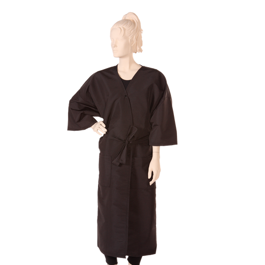Client Gown Silkara Iridescent Fabric in Black