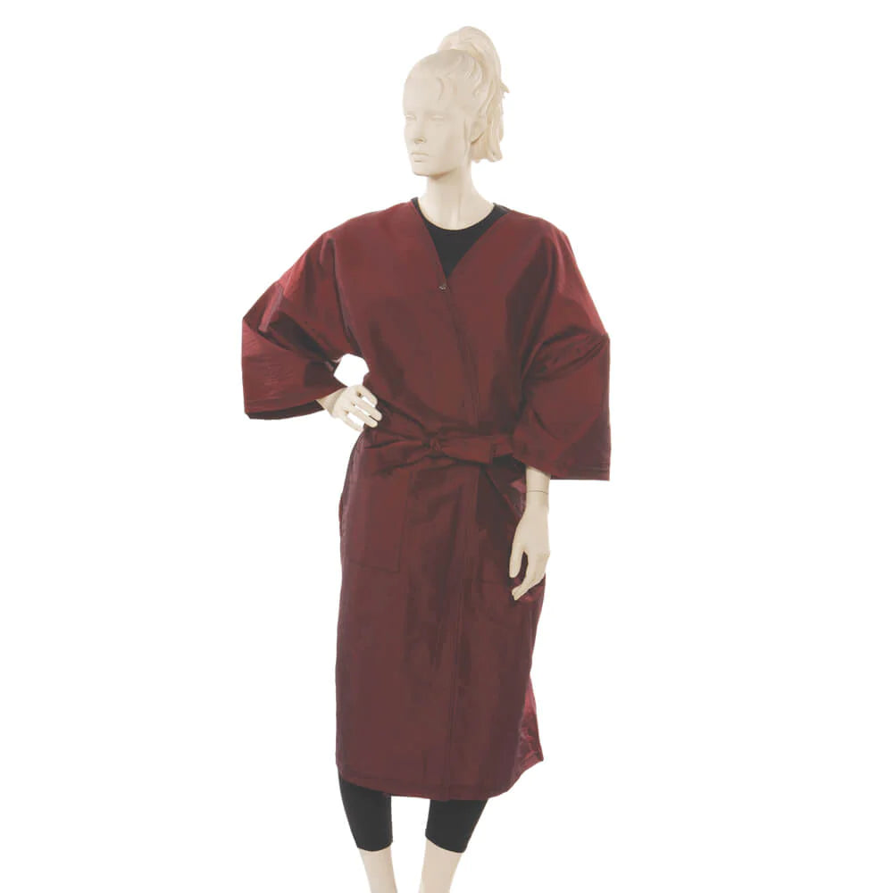 Client Gown Silkara Iridescent Fabric in Chrome