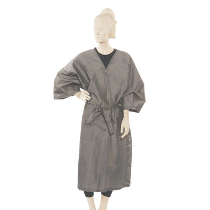 Client Gown Silkara Iridescent Fabric in Black
