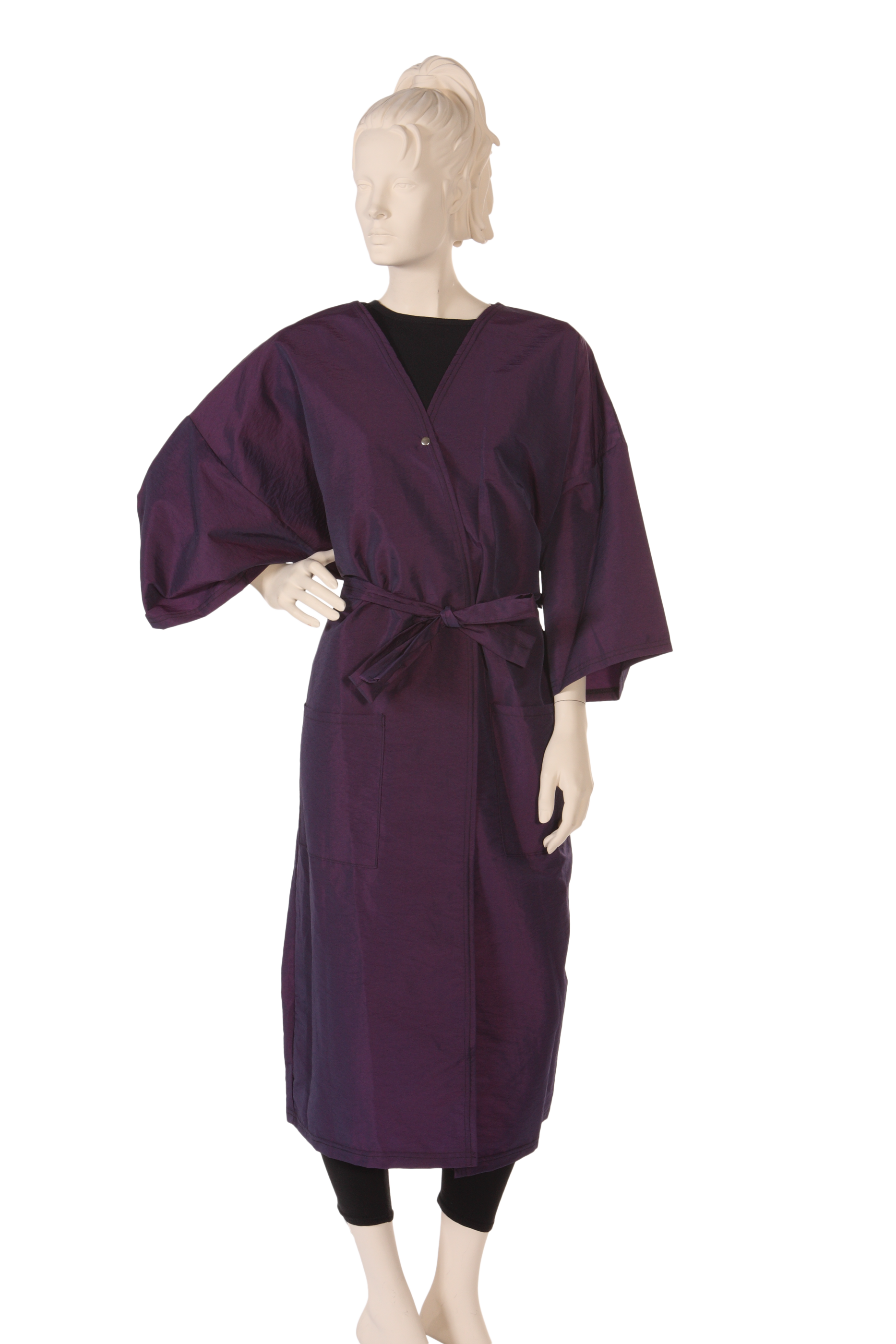 Client Gown Silkara Iridescent Fabric in Wineberry