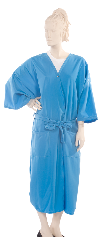 Client Gown Peachskin Fabric in Blue