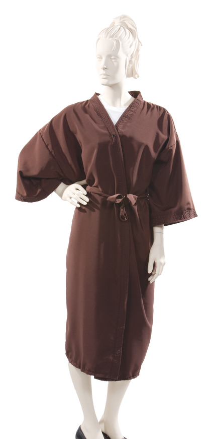 Designer Gown Peachskin Fabric in Brown